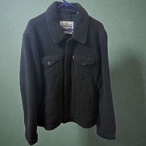 Men's Black Sherpa Jacket